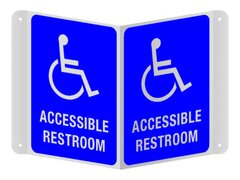 3D Restroom Projecting Sign  Accessible